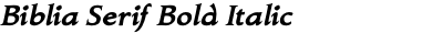 Biblia Serif Bold Italic